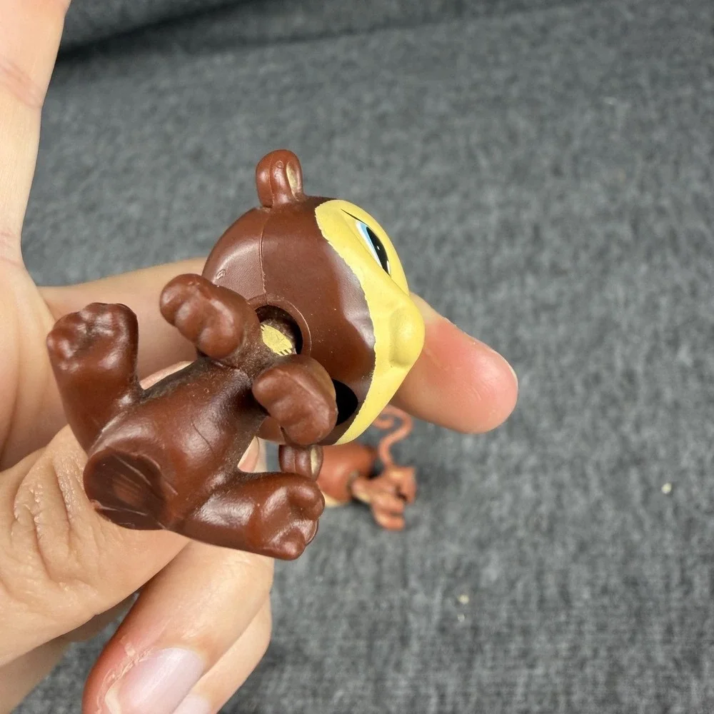 Hasbro Brown Mini Monkey Littlest Pet Shop LPS Figures Lot Of 4 (359 57 56 485)